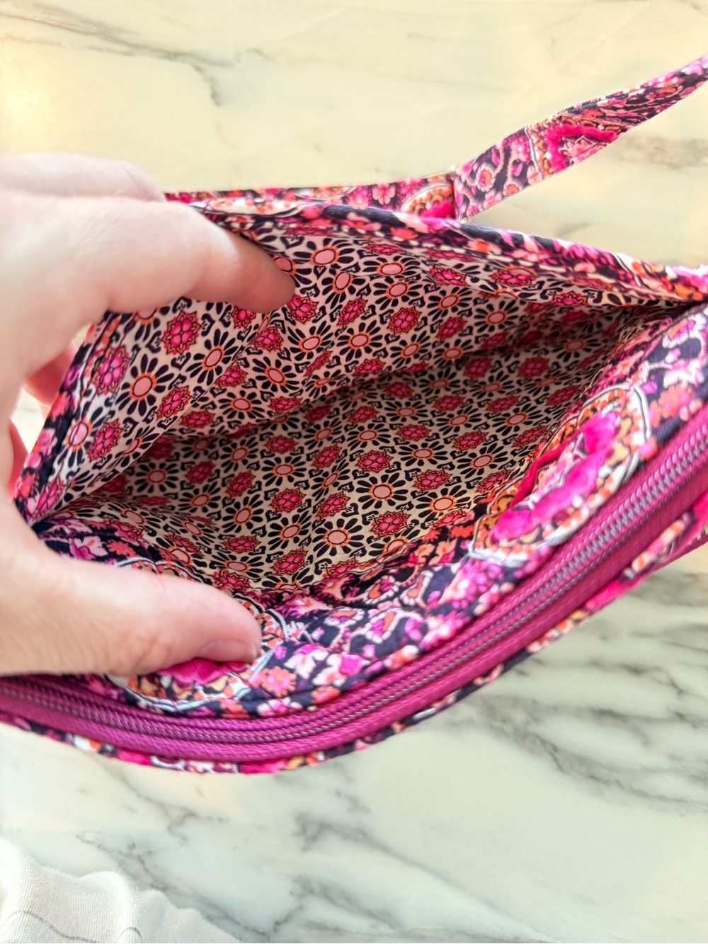 Vera Bradley Crossbody Floral Pink - Picture 9 of 12